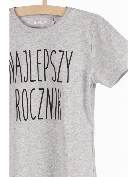 T-shirt chłopięcy szary- Najlepszy Rocznik