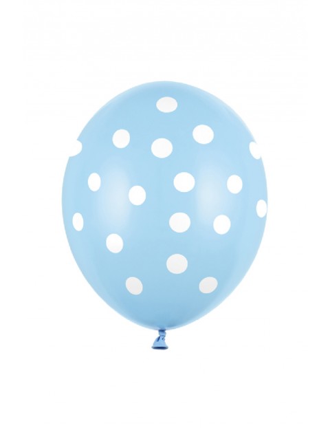 Balony Kropki Pastel Baby Blue 6 szt.