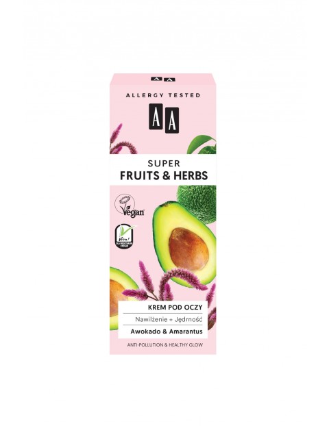 AA Super Fruits&Herbs krem pod oczy nawilżenie + jędrność 15 ml