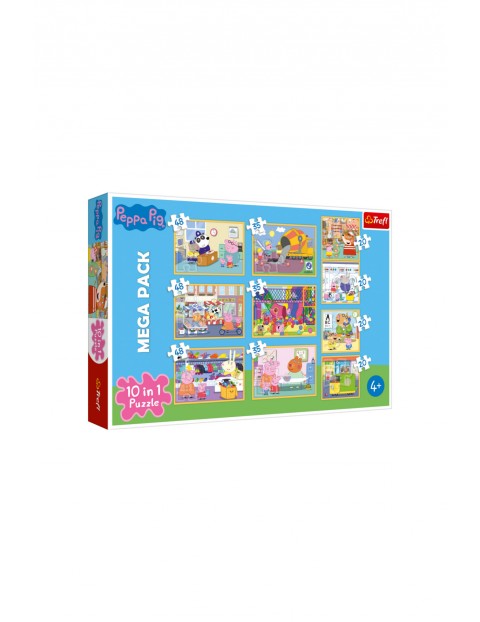 Puzzle MEGA PACK 10w1 Świnka Peppa Trefl