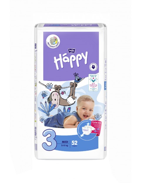 PIELUCHY HAPPY BBH MIDI 52szt 5-9kg 