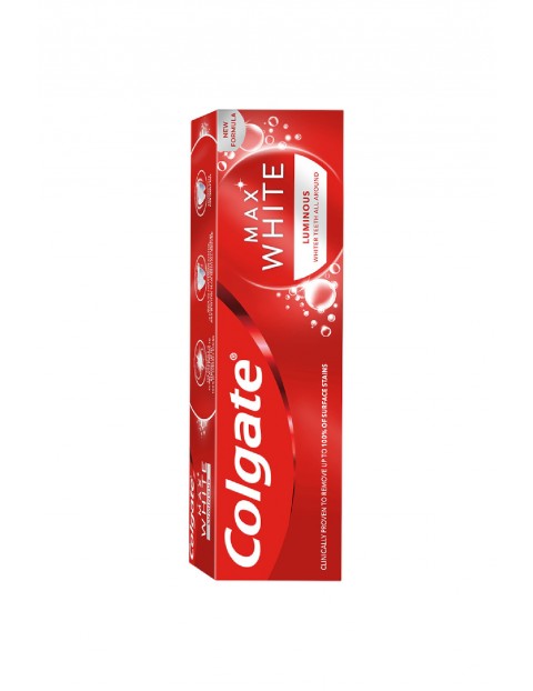 Colgate Max White Luminous Wybielająca pasta do zebów z fluorem 75 ml