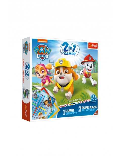 Gra 2w1 Paw Patrol Trefl : Chińczyk & Psi Wyścig