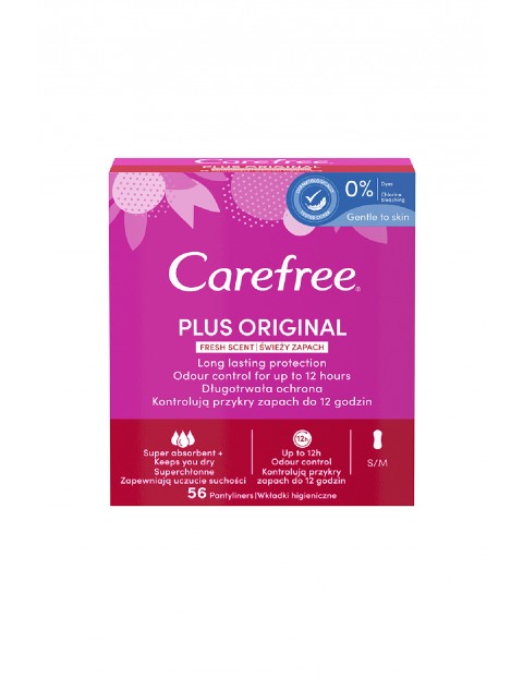 Wkładki higieniczne Carefree Plus Original Fresh - 56 sztuk