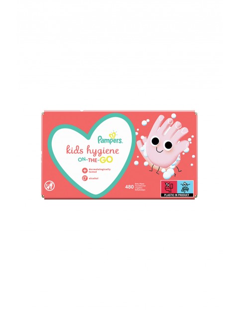 Pampers Kids Hygiene, Nawilżane chusteczki podróżne 12x40szt.