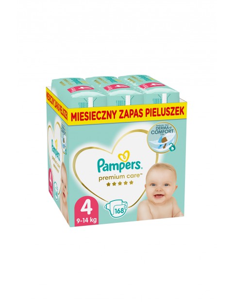 Pampers Premium Care, rozmiar 4, 168 pieluszek 9-14kg