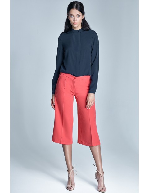 Damskie spodnie koralowe culottes