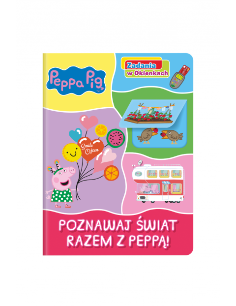 Książka dla dzieci "Peppa Pig. Zadania w okienkach. Poznaj świat razem z Peppą"