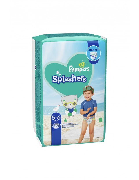 Pampers Splashers, Rozmiar 5-6, 10 Jednorazowych pieluch do pływania