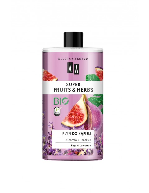 AA Super Fruits&Herbs płyn do kąpieli figa&lawenda 750 ml