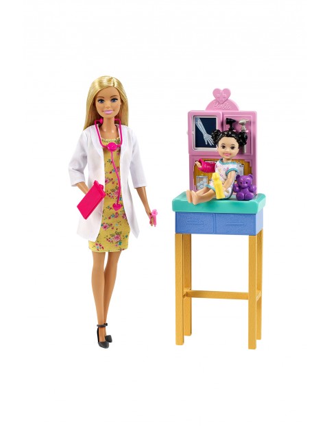 Barbie Pediatra Zestaw Kariera + Lalka blondynka wiek 3+