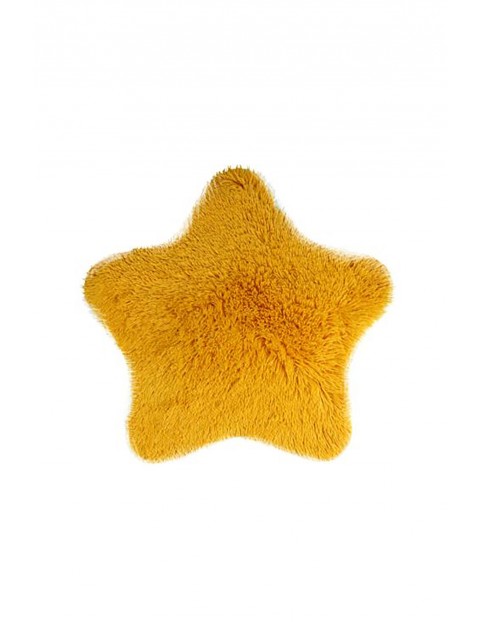 Dywanik łazienkowy SOFT STAR eko futro żółty 60x60 cm 