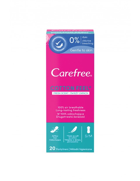 Wkładki higieniczne Carefree Cotton Fresh - 20 sztuk 