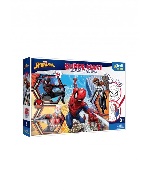 Puzzle 24 Super Maxi dla dzieci - Spiderman wyrusza do akcji wiek 3+