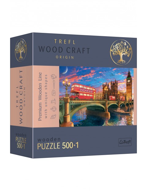 Puzzle Drewniane - Pałac Westminsterski, Big Ben, Londyn - 500+ 1 elementów 