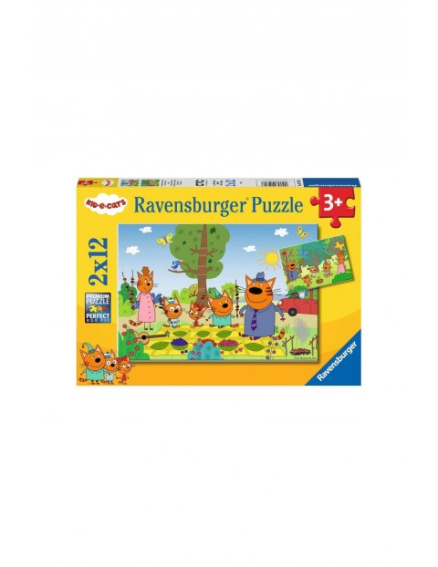 Puzzle dla dzieci 2D: Kot-o-ciaki 2x12 elementów - 3+ 