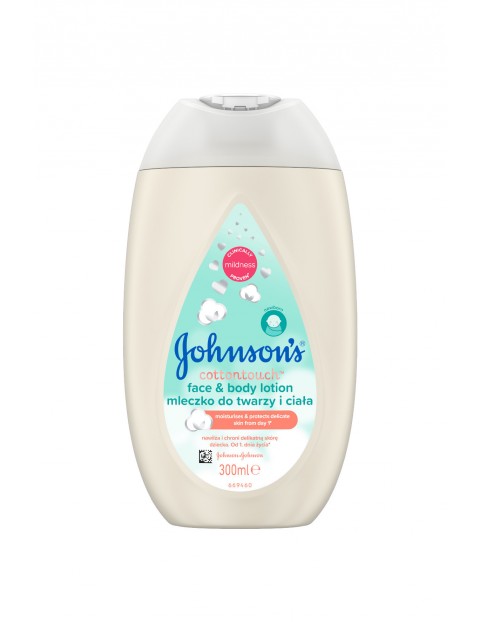 Johnson's Cotton Touch mleczko do twarzy i ciała dla dzieci - 300 ml