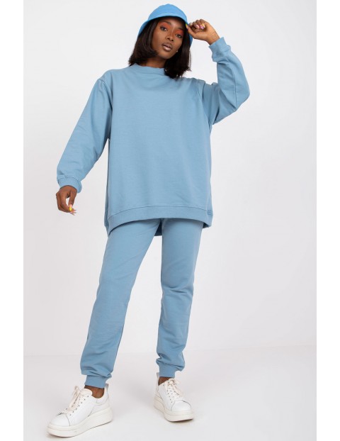 Bluza damska oversize - niebieska