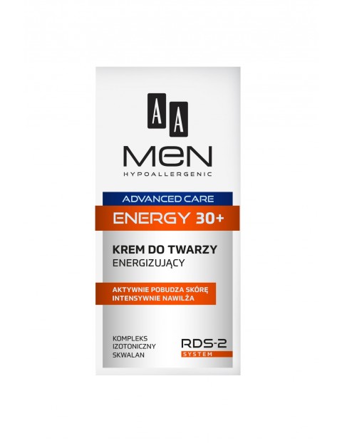 AA Men Advanced Care Energy 30+ Krem do twarzy energizujący 50 ml