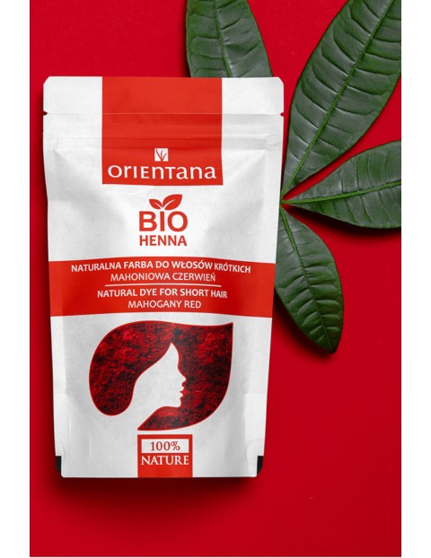 Orientana BIO Henna do włosów MAHONIOWA CZERWIEŃ 50g