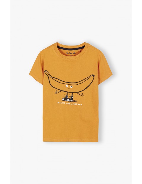 Bawełniany t-shirt chłopięcy - SMILING LIKE A BANANA