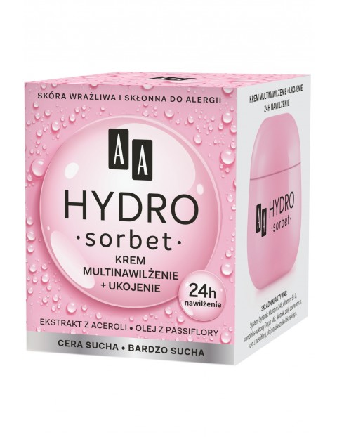    AA Hydro Sorbet krem multinawilżenie+odżywienie cera sucha/bardzo sucha 50 ml