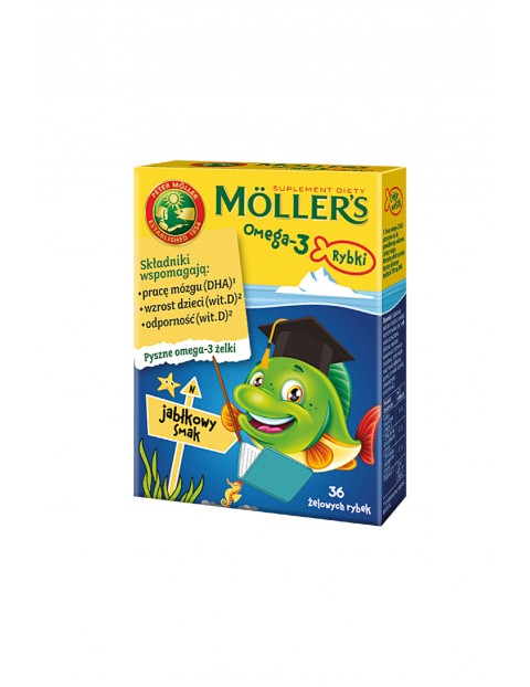 MOLLER'S Omega-3 Rybki jabłkowe 36 szt.