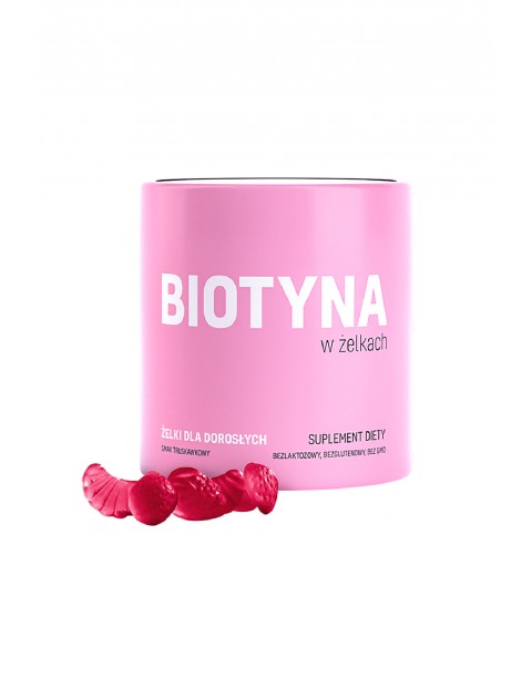 Biotyna w żelkach Noble Health smak truskawkowy 300 g 