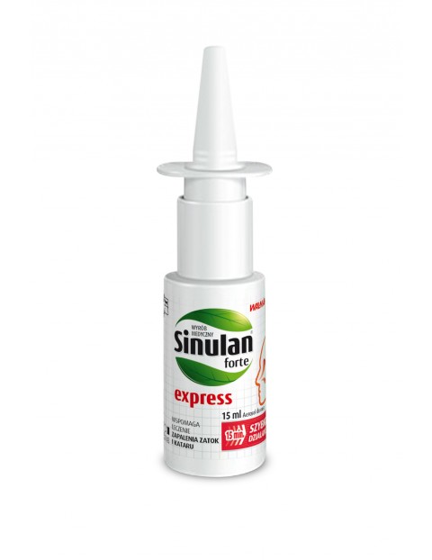 Sinulan express forte spray do nosa - zapalenie zatok i katar 15 ml wiek 12+